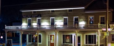 East Troy House at night