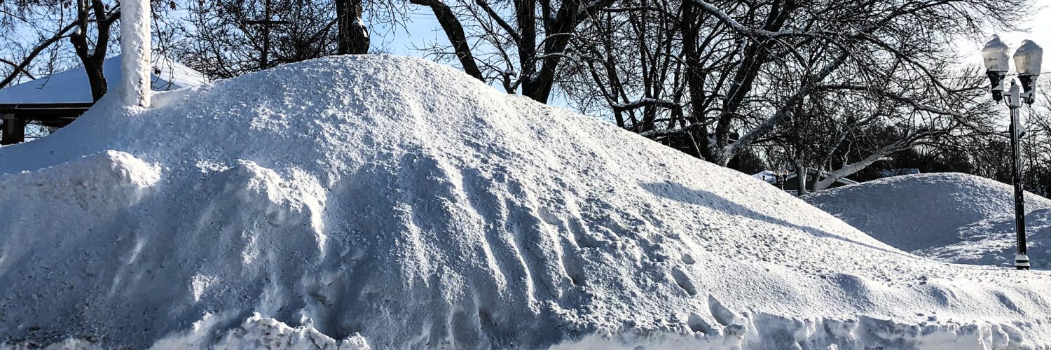 East Troy Square Snow Piles